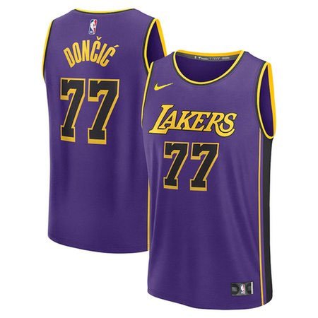 Unisex Los Angeles Lakers Luka Doncic Jordan Brand Purple Swingman Jersey - Statement Edition